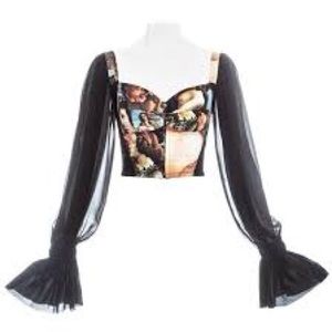 Dolce and Gabbana Botticelli birth of Venus top